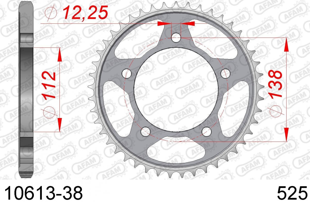 AFAM Rear Sprocket 525 Steel – Honda CB1000GT