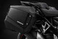 Honda CB1000GT pannier case with Honda logo, mounted on the bike