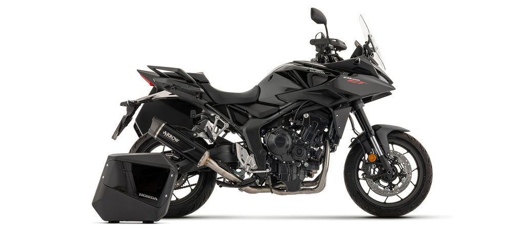 Arrow Indy-Race EVO aluminium Dark silencer fitted to the Honda CB1000GT