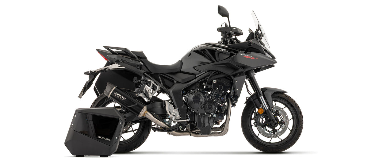 Arrow Indy-Race EVO aluminium Dark silencer fitted to the Honda CB1000GT