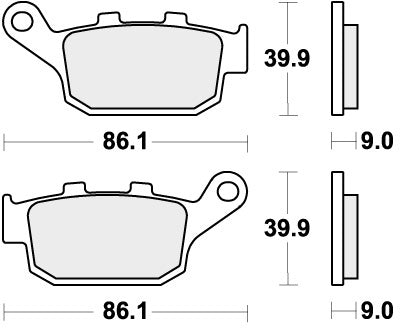 SBS Brake Pads Rear – Honda CB1000GT